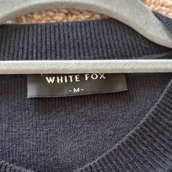 White Fox Boutique Black Crewneck Button Cardigan - Picture 2 of 2